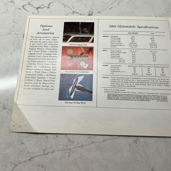 1965 Oldsmobile Station Wagon, Ninety-Eight, Starfire, Dynamic 88 Sales Brochure - Picture 9 of 9